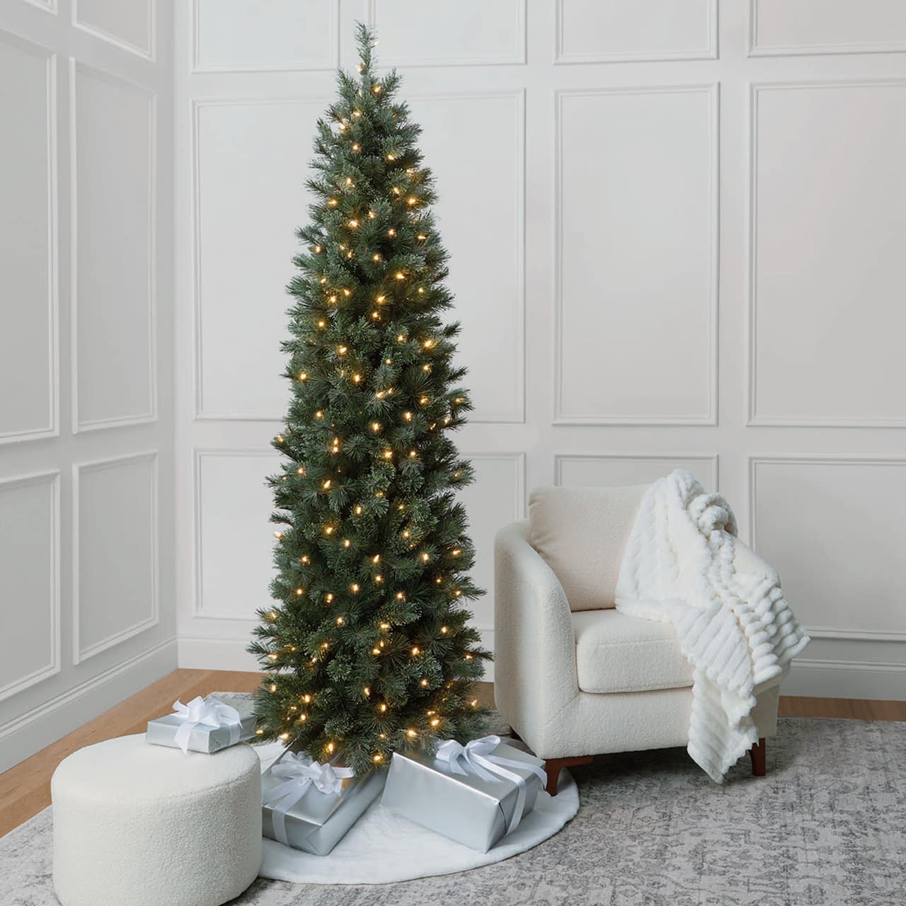 7ft. Pre-Lit Stella Pine Artificial Christmas Tree, Warm White LED Lights by Ashland®